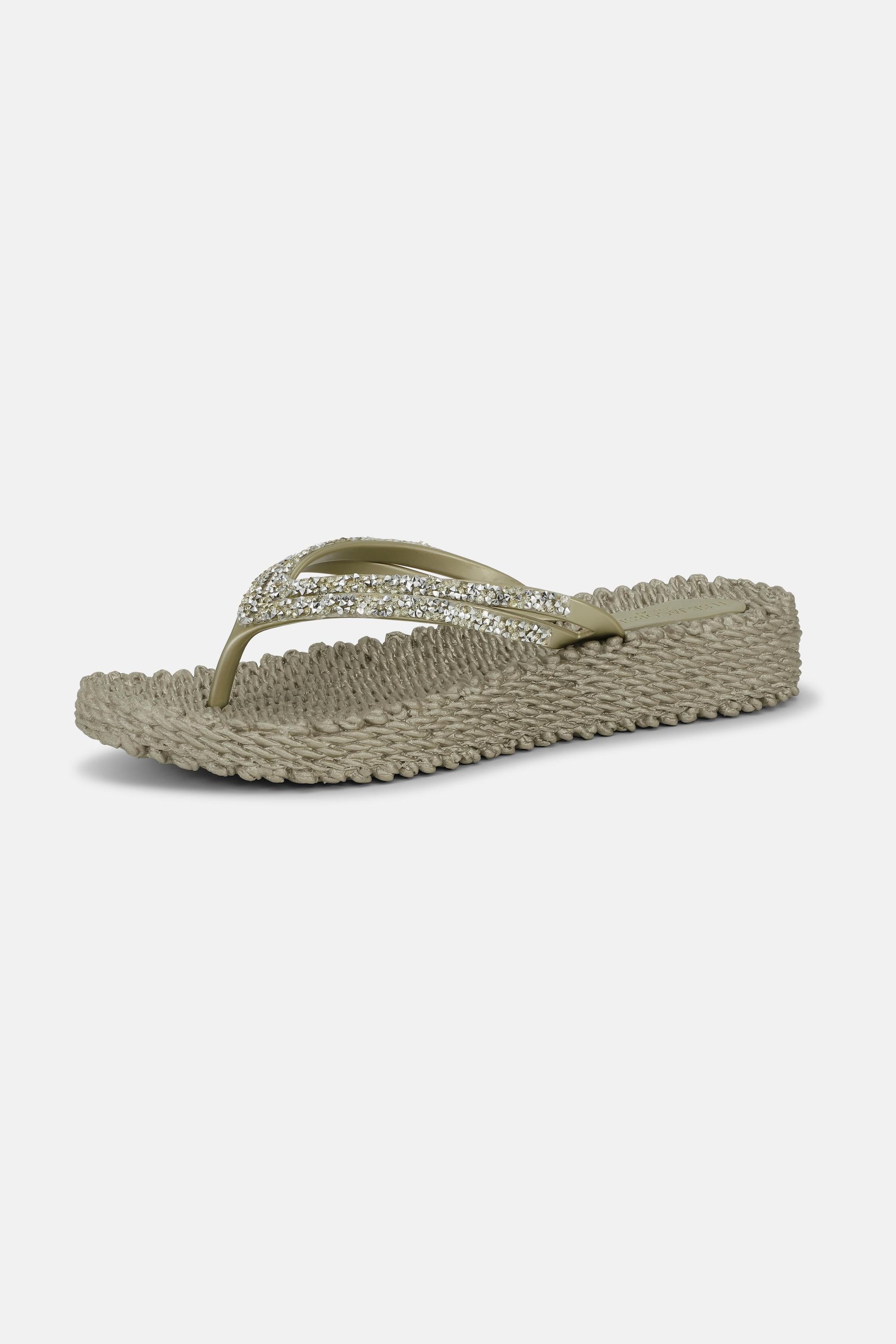 Platform Flip-flops Glitrende Steiner - Platin